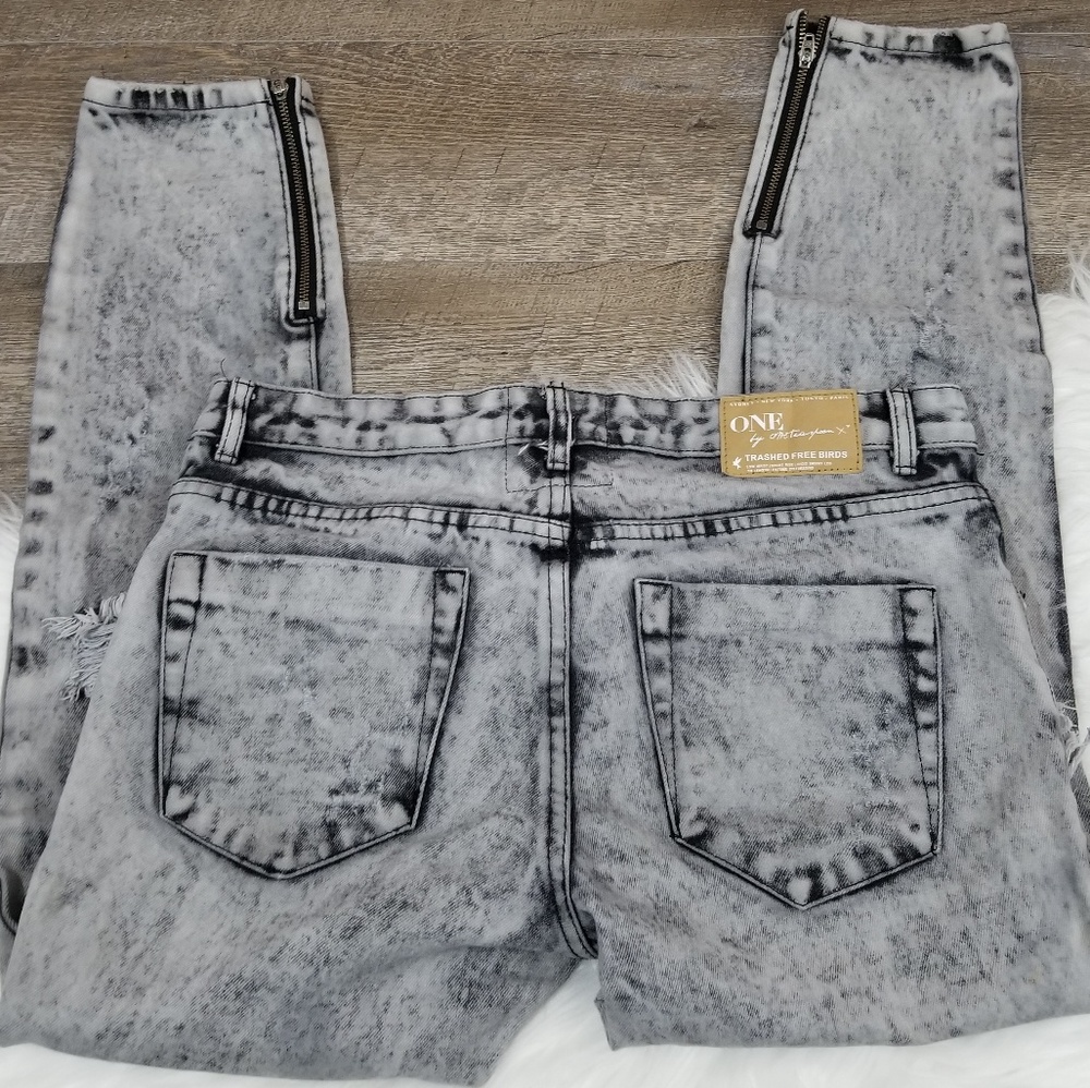One Teaspoon Melrose Trashed Free Bird Skinny Jean - Picture 6 of 7